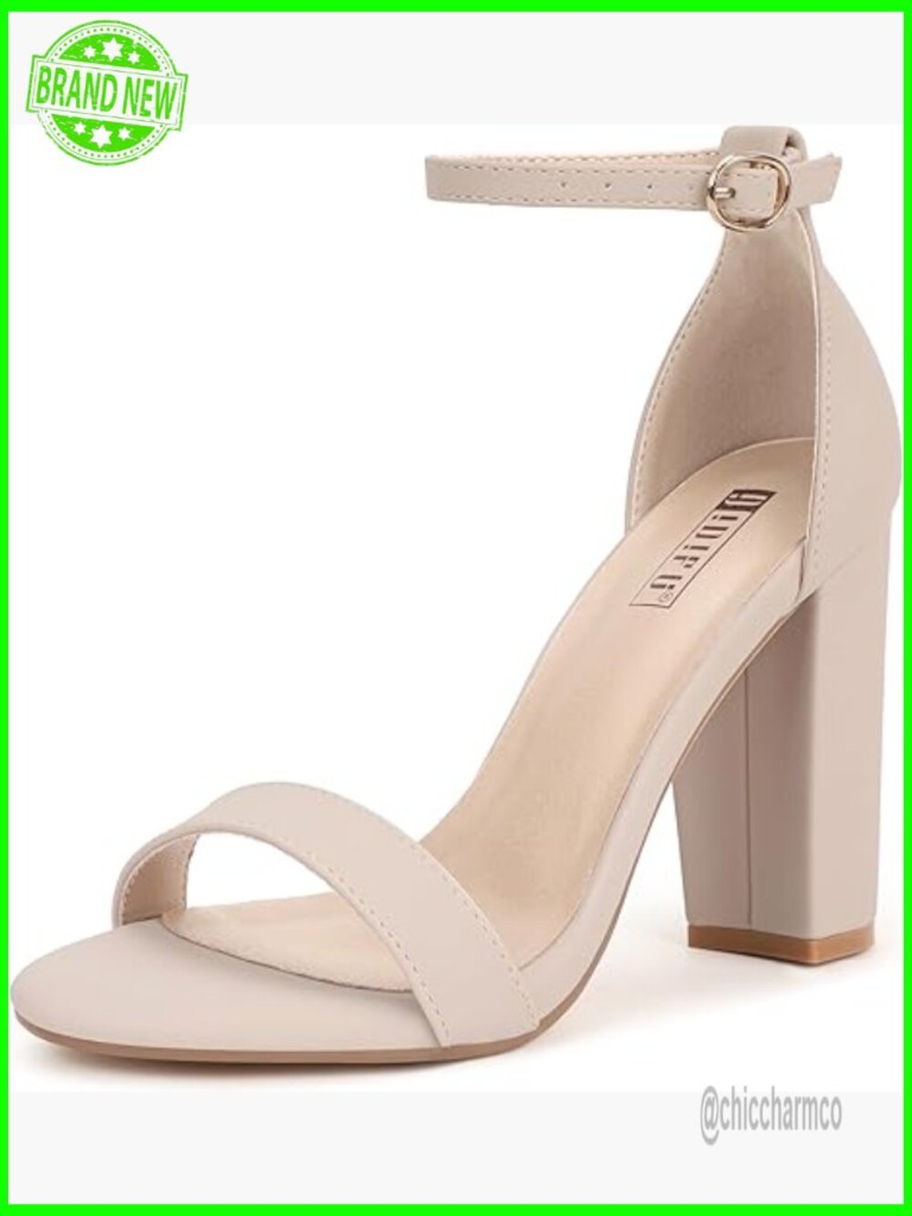 Chunky High Heel Sandals Open Toe Ankle Strap Wedding Bridal Prom Dress Shoes